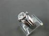 ESTATE WIDE .45CT SOLITAIRE DIAMOND 14KT WHITE GOLD BEZEL ENGAGEMENT RING #5938