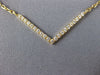 ESTATE .34CT DIAMOND 18KT YELLOW GOLD 3D CLASSIC V SHAPE LOVE PENDANT
