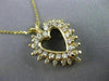 ESTATE .90CT DIAMOND 14KT YELLOW GOLD CLASSIC OPEN HEART FLOATING PENDANT #5560
