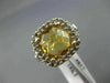 ESTATE 11.0CT DIAMOND & AAA CITRINE 18KT WHITE GOLD SOLITAIRE FILIGREE RING #857