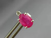 ESTATE 1.55CT DIAMOND & AAA RUBY 14KT WHITE GOLD 3D CLASSIC STUD EARRINGS #17188