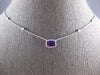 1.01CT DIAMOND & AAA AMETHYST 14KT WHITE GOLD CUSHION & ROUND FILIGREE NECKLACE
