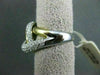 ESTATE WIDE 2.15CT DIAMOND 14KT WHITE & YELLOW GOLD LARGE INFINITY FUN RING