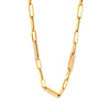 ESTATE 1.41CT DIAMOND 18KT YELLOW GOLD 3D OVAL LINK BY THE YARD LOVE NECKLACE