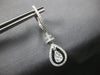 .83CT DIAMOND 18KT WHITE GOLD CLUSTER TEAR DROP DOUBLE SWIRL HANGING EARRINGS