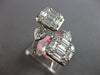 EXTRA LARGE 2.64CT DIAMOND 18KT WHITE GOLD 3D MULTI SHAPE DOUBLE SQUARE FUN RING