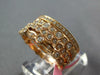 ESTATE WIDE .62CT DIAMOND 18KT ROSE GOLD 3D FILIGREE STACKABLE FUN RING