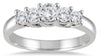ESTATE .75CT DIAMOND 14K WHITE GOLD 3D CLASSIC ROUND GRADUATING LUCIDA LOVE RING