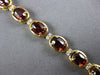 10.71CT DIAMOND & AAA GARNET 14KT YELLOW GOLD 3D OVAL & ROUND TENNIS BRACELET