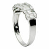 ESTATE WIDE .74CT DIAMOND 18KT WHITE GOLD 3D INVISIBLE WEDDING ANNIVERSARY RING