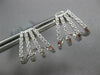 ESTATE .44CT DIAMOND 18KT WHITE GOLD 3D MULTI ROW UMBRELLA FUN HANGING EARRINGS
