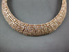 GIA EXTRA LARGE 55.46CT PINK DIAMOND 18K YELLOW GOLD 3D ETERNITY TENNIS NECKLACE
