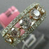 ESTATE WIDE 2.51CT WHITE & PINK DIAMOND 18KT WHITE & ROSE GOLD ANNIVERSARY RING