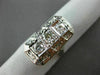 ANTIQUE WIDE .62 OLD MINE DIAMOND 14K WHITE GOLD 3D 3 STONE FILIGREE RING #22447