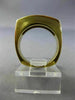 ESTATE WIDE .93CT DIAMOND 18K WHITE & YELLOW GOLD THREE ROW RECTANGULAR RING 138