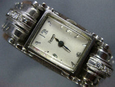 ANTIQUE ART DECO REINER'S OLD MINE DIAMOND 14KT WHITE GOLD LADIES WATCH #552