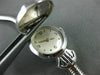 ANTIQUE .15CT OLD MINE DIAMOND 14KT WHITE GOLD 3D FLOWER WATCH BRACELET #2059