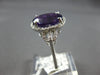 4.35CT DIAMOND & AAA AMETHYST 14KT WHITE GOLD 3D OVAL & ROUND LOVE KNOT FUN RING