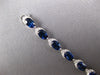 LARGE 10.73CT DIAMOND & AAA SAPPHIRE 14K WHITE GOLD OVAL & ROUND TENNIS BRACELET