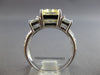 LARGE 4.6CT SYNTHETIC WHITE & FANCY YELLOW DIAMOND 14KT YELLOW GOLD RING #28142