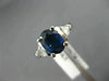 2.0CT TRILLION DIAMOND & AAA SAPPHIRE 14KT WHITE GOLD OVAL ENGAGEMENT RING 20674
