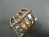 ESTATE EXTRA LARGE 1.10CT DIAMOND 14KT ROSE GOLD 3D CLASSIC MULTI ROW FUN RING