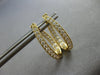 ESTATE .65CT DIAMOND 14KT YELLOW GOLD 3D INSIDE OUT OVAL HOOP HANGING EARRINGS
