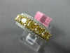 ESTATE 2.83CT WHITE & FANCY YELLOW DIAMOND 18K TWO TONE WEDDING ANNIVERSARY RING