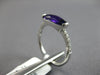 ESTATE 1.31CT DIAMOND & AAA AMETHYST 14KT WHITE GOLD 3D CLASSIC BAR RING