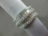 ESTATE WIDE 2.67CT DIAMOND 18KT WHITE GOLD 3D MULTI ROW WEDDING ANNIVERSARY RING