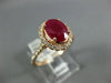 WIDE 1.70CT DIAMOND & AAA RUBY 14KT ROSE GOLD OVAL HALO CLASSIC ENGAGEMENT RING