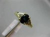 ESTATE 1.33CT DIAMOND & AAA OVAL SAPPHIRE 14K YELLOW GOLD FLOWER ENGAGEMENT RING
