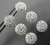 LARGE 4.0CT DIAMOND 14K WHITE GOLD MULTI FLOWER CLUSTER JOURNEY HANGING EARRINGS