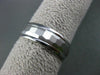 ESTATE WIDE 14KT SOLID WHITE GOLD 3D HAMMERED LOOK MENS WEDDING RING #1293