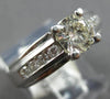 ESTATE .96CT DIAMOND 14K WHITE GOLD CLASSIC ROUND CHANNEL LUCIDA ENGAGEMENT RING