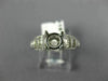 ANTIQUE .60CT DIAMOND 18KT WHITE GOLD FILIGREE SEMI MOUNT ENGAGEMENT RING #23415