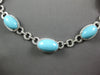 LARGE 102.62CT DIAMOND & AAA TURQUOISE 14K WHITE GOLD OVAL & ROUND LOVE NECKLACE