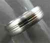 ESTATE WIDE 14KT WHITE GOLD SOLID MATTE & SHINY LOOK MENS WEDDING RING #1321