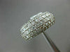 ESTATE WIDE 1.85CT DIAMOND 14KT WHITE & YELLOW GOLD 3D PAVE ANNIVERSARY RING 300