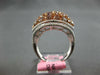EXTRA LARGE 3.71CT WHITE & PINK DIAMOND 18KT WHITE & ROSE GOLD DOME SHAPE RING