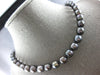 LARGE & LONG AAA TAHITIAN PEARL 14KT WHITE GOLD 3D CLASSIC LOVE NECKLACE #27954