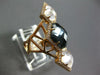 8.16CT DIAMOND & AAA BLUE TOPAZ & WHITE QUARTZ 14KT ROSE GOLD MULTI SHAPE RING