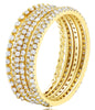 ESTATE LARGE 1.35CT DIAMOND 14K YELLOW GOLD MULTI RING ETERNITY ANNIVERSARY RING