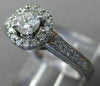 ESTATE .50CT DIAMOND 14KT WHITE GOLD CLASSIC ROUND HALO FILIGREE ENGAGEMENT RING