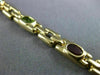 ESTATE WIDE 5.0CT AAA OVAL MULTI GEM 14K YELLOW GOLD SQUARE LINK BRACELET #22711