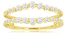 .50CT DIAMOND 14K YELLOW GOLD ROUND SHARED PRONG V SHAPE INSERT ANNIVERSARY RING