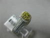 .80CT WHITE & FANCY YELLOW DIAMOND 14KT WHITE GOLD 3D SQUARE ENGAGEMENT RING SET