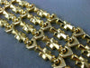 ANTIQUE WIDE 18KT YELLOW GOLD 3D MULTI ROW HANDCRAFTED FLORAL BRACELET #32312