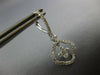 ESTATE 1.23CT DIAMOND 14KT WHITE GOLD 3D CLASSIC FLOWER HANGING EARRINGS