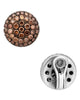 6.30CT WHITE & BROWN DIAMOND 18KT WHITE GOLD 3D CLIRCULAR CLIP ON STUD EARRINGS